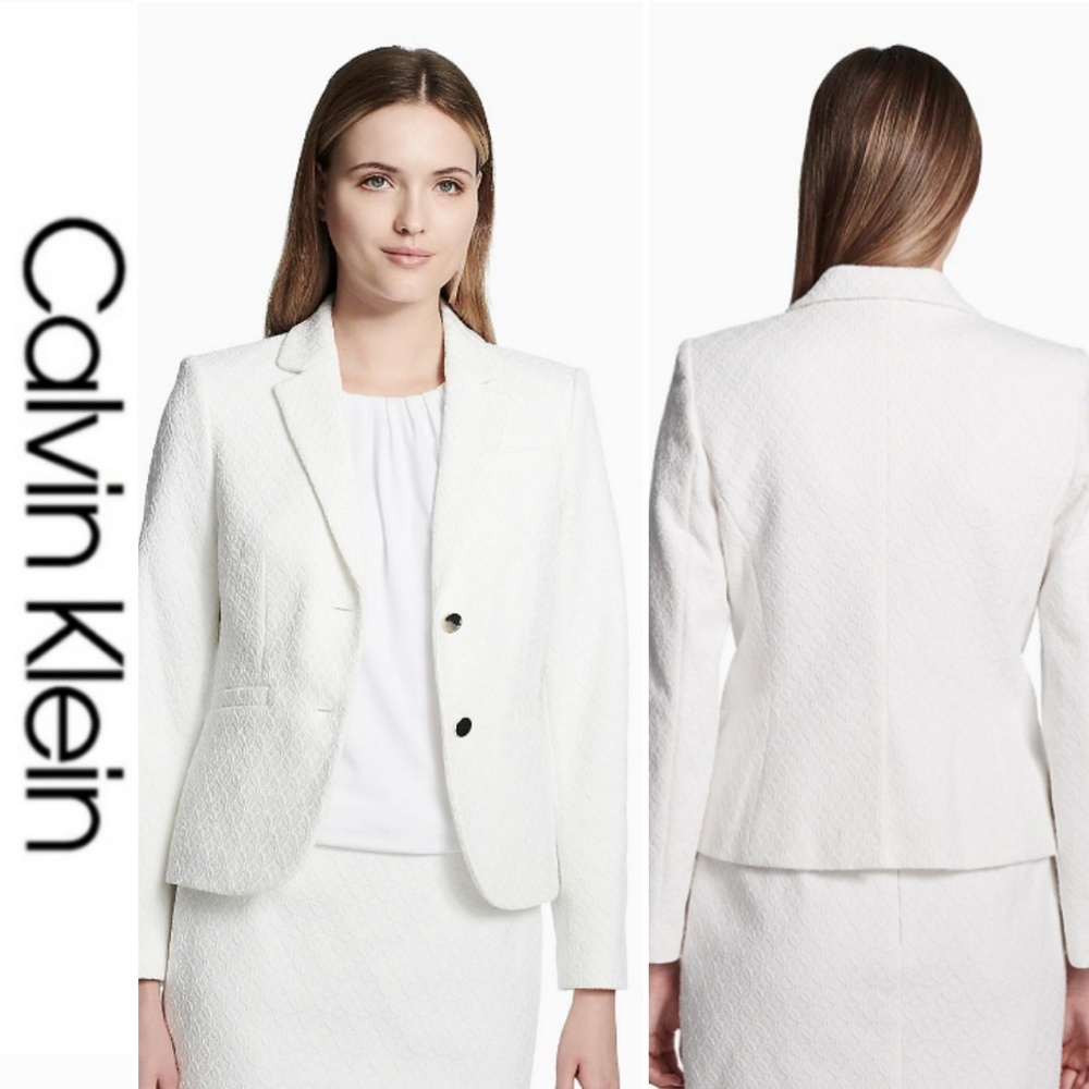 Calvin Klein Eyelet White Blazer Lace. Worn once.